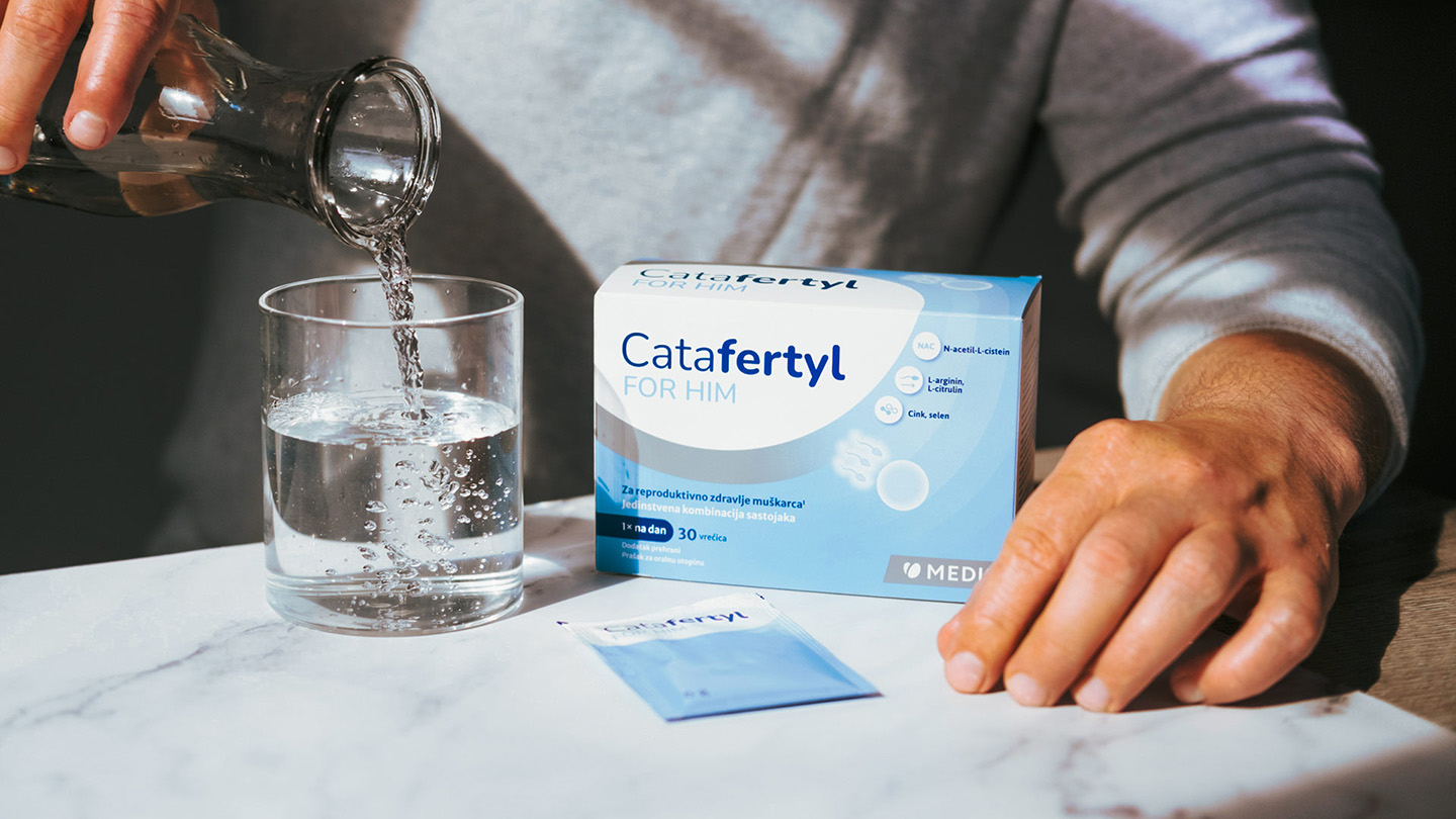 Priprema napitka Catafertyl FOR HIM.